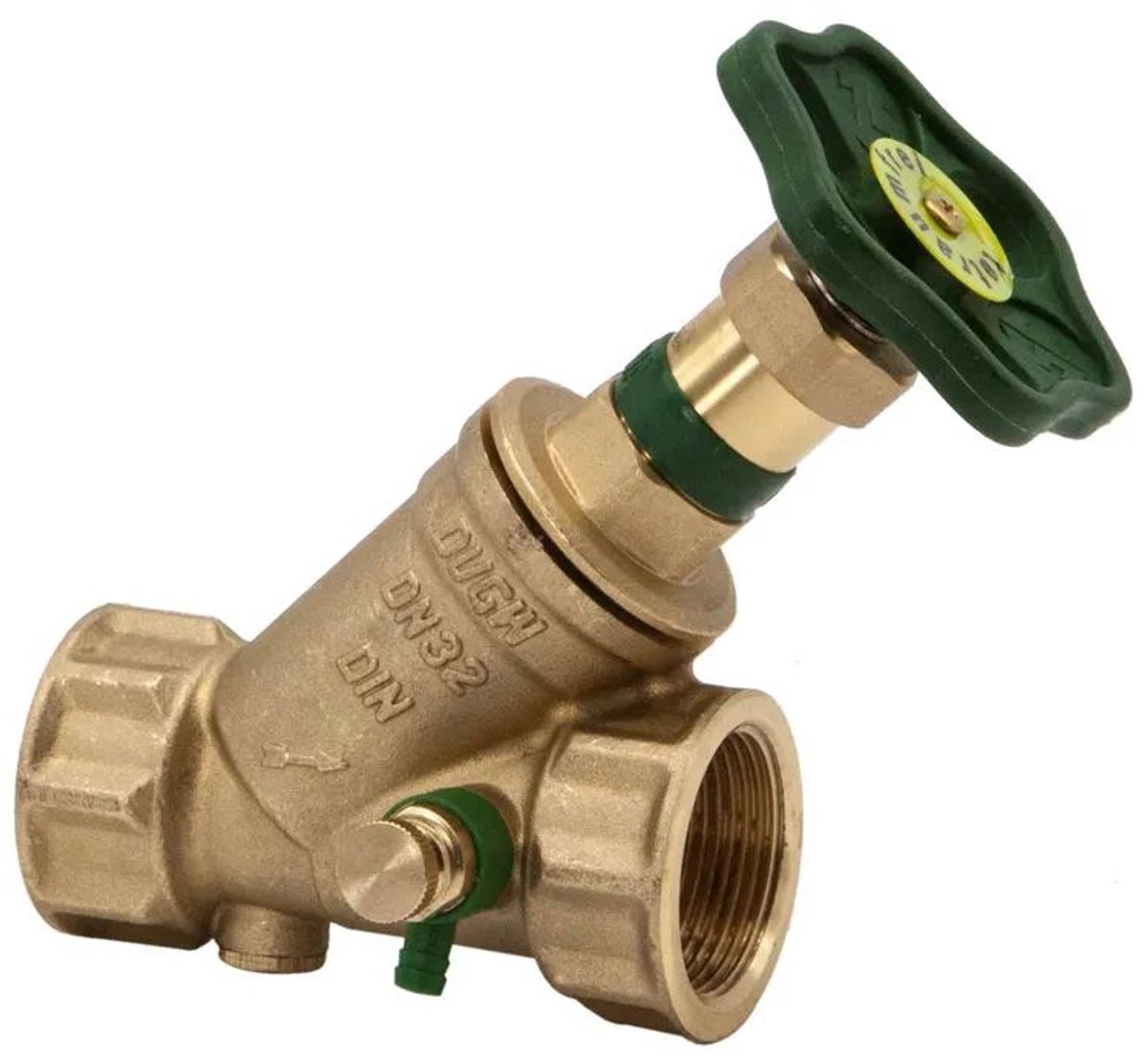 Schlösser Armaturen JS KFR-ventiel mit mofaansluitung, met aftapping, met niet-stijgende spindel, DN32, binnendraad 1 1/4'', DVGW gekeurd, 0016303200001