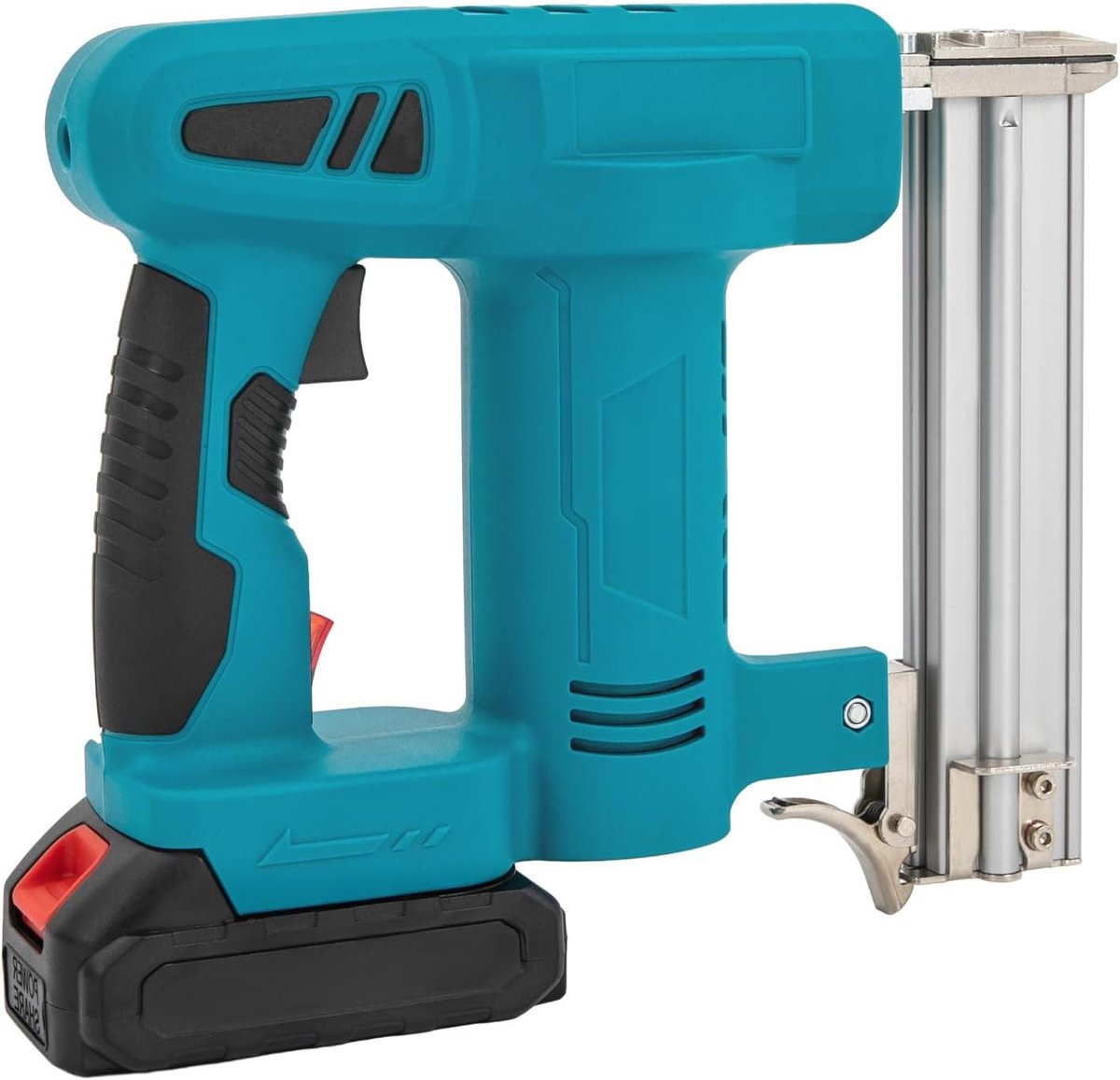 Perslucht nietmachine - Draadloos nagelpistool - Houtbewerking projecten - 2-in-1 combi-apparaat - 100W motor - Blauw