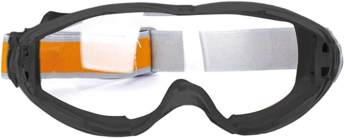 Werkbril Stofdicht - Beschermbril Buiten - Tuin Onderhoud - Polycarbonaat Materiaal - 19 x 5 cm - Transparant