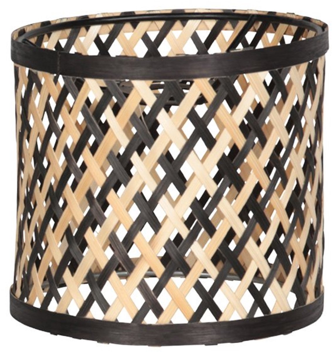 Anne Lighting - kap - Lampenkappen - zwart - bamboe - Ø 12cm - E27 - K2015BS