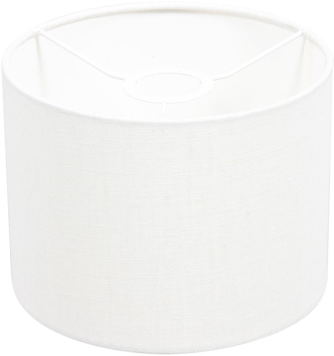 Wit grof linnen lampenkap K3084QS Ø 20cm met E27 support - Steinhauer - Modern Kappen - Textiel binnen