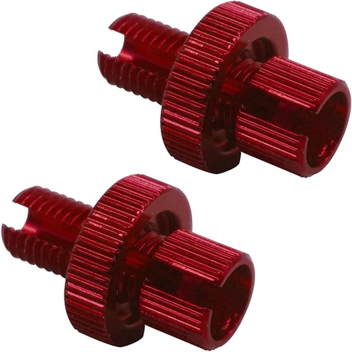 Remklauw Versteller - Kabel Adjuster - Motoronderhoud - Universeel Aluminium - 2 Stuks - Rood