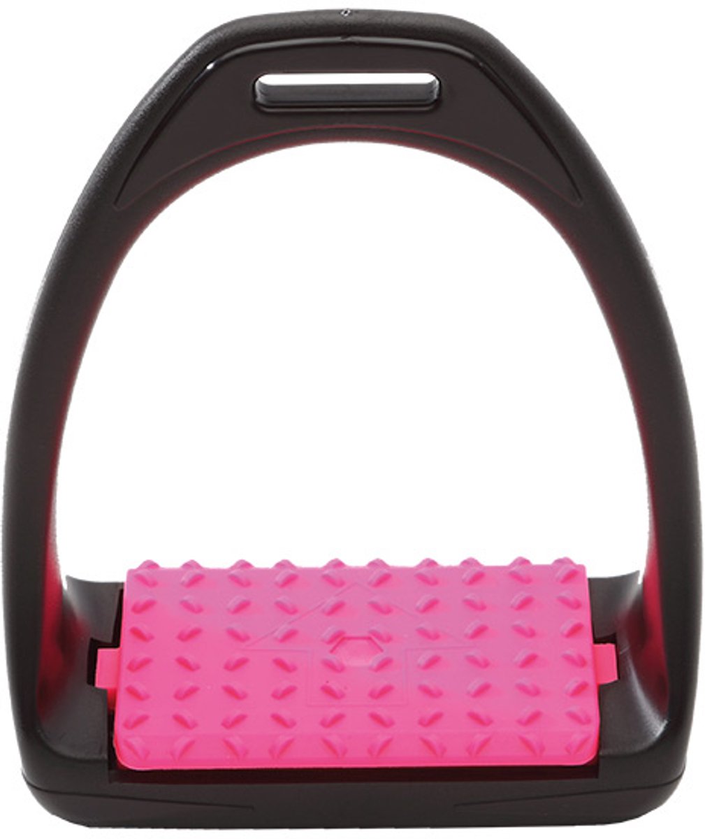 Kavalkade - Stijgbeugels - Reflex - Wijd - One Size - Zwart/Roze