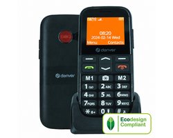 Denver Senioren Mobiele Telefoon 4G - Grote Toetsen - SOS knop - Oplaadstation - GSM - Bluetooth - FM Radio - Model 2026 - 32GB - BAS18800L - Zwart