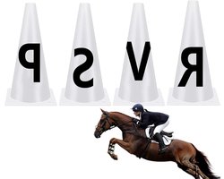 Trainingskegels - Paardensportmarkeringen Voor Dressuur En Springen | Uitrusting Voor Touwwerk, Cavaletti En Stokken, Paarden Met Dressuurletters | Ruiter Paras Set