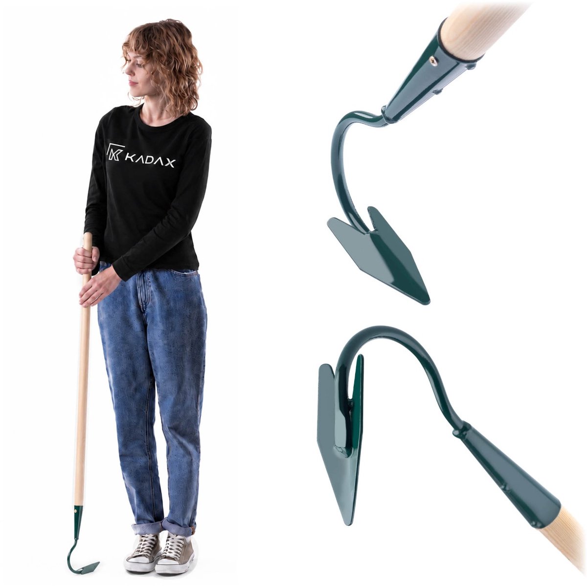 KADAX bebouwer, tuinklauw, tuinhak voor het losmaken van de grond, cultivator voor tuin, m