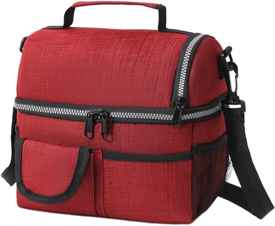 Geïsoleerde Koeltas - Thermische Lunchtas - Voedsel Vers Houden - Dubbellaags Isolatie - 8 Liter - Blauw — afbeelding 5