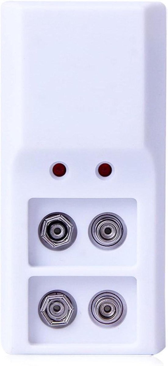 Hoog rendement 9V Batterij Opladen Adapter Opladen Houder Base 2-Kanaals Voor 1-2pcs 9V Oplaadbare Batterijen