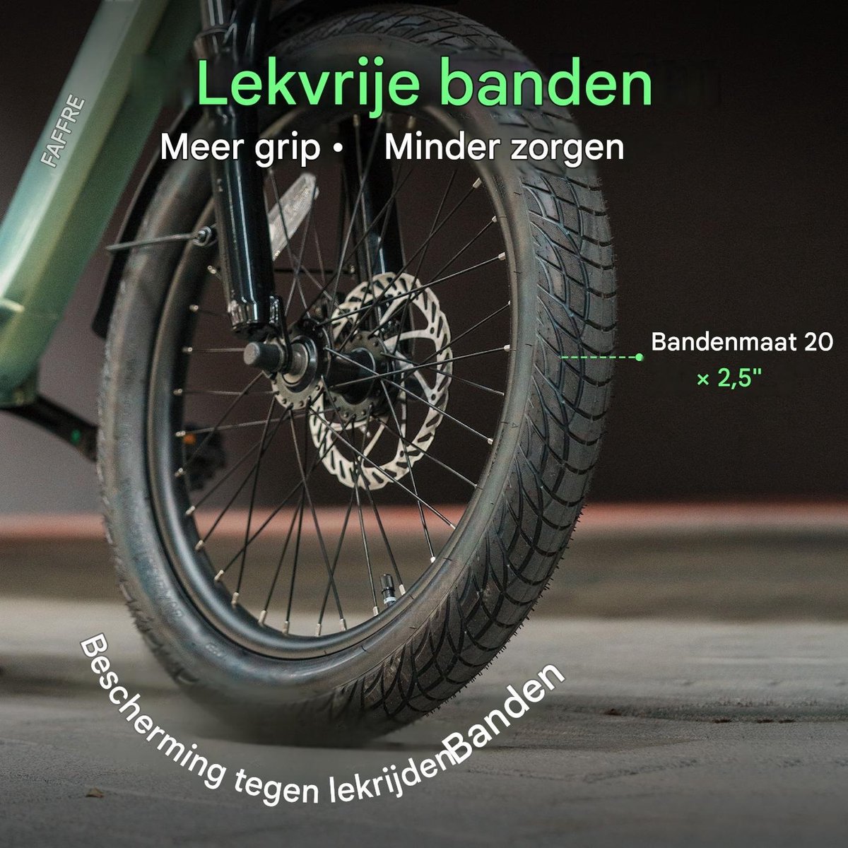 Fafrees Elektrische fiets - Actieradius120km - Verwijderbare batterij 36 V 20Ah - Motor 250W - Shimano 7 versnellingen - Koppelingssensor aan beide zijden - 20 Inch Commuter E-Bike - Dubbele Vering - 20 Inch opvouwbare City Commuter E-Bike - Groente thumbnail 4