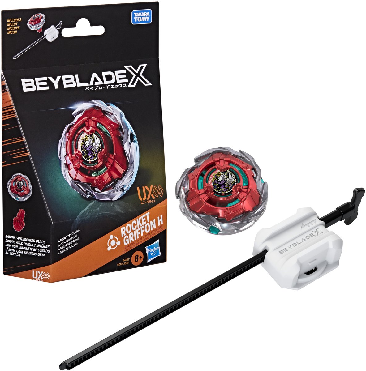 Beyblade X Rocket Griffon H LF UX Infinity Starterpack, Tol en Launcher