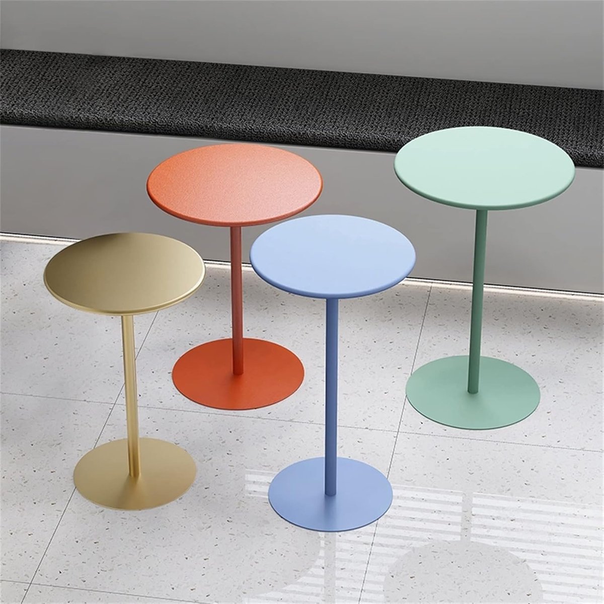 Bartafel Rond – Cocktailtafel Statafel Bistrotafel Industrieel Design Metaal – Ronde Hoge Tafel voor Keuken, Woonkamer, Horeca, Café en Restaurant – Mobili Bella