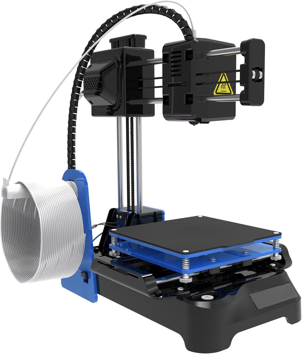 Mini 3D-printer - Doe-het-zelf printer - Hobby projecten maken - Snelle montage - 100x100x100 mm - Zwart