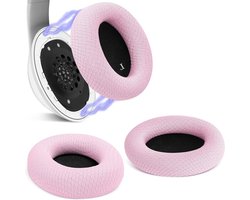 Geekria SNAP Magnetic Ear Pads for Beats Studio 3 Wireless/2 Series Easy Switch Ear Pads, Exchange Ear Pads in Seconds (Pink Mesh, 1 Pair)