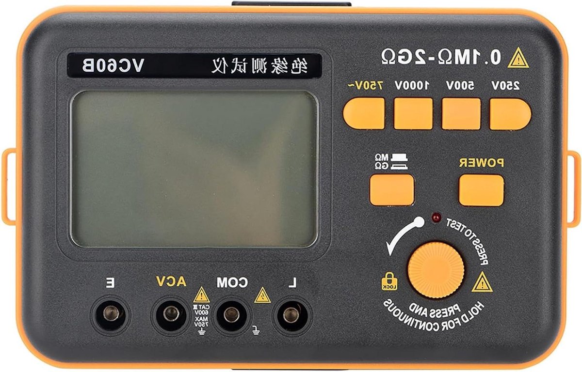Meter Meter VC60B LCD Digitale Megohmmeter Isolatietester Megohm Meter Isolatiemeters