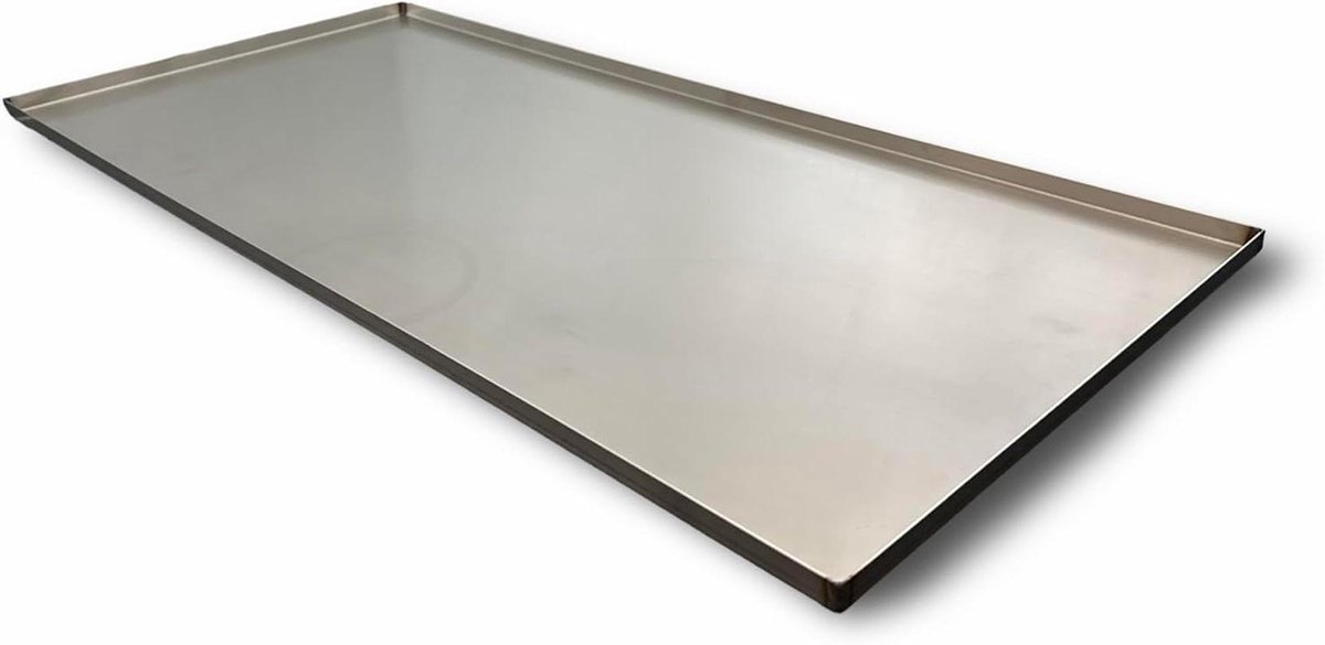 Vetopvangplaat RVS Vetschaal Grill Barbecue Onderhoud Precisie Pasvorm 96.5 x 36 cm Zilverkleurig