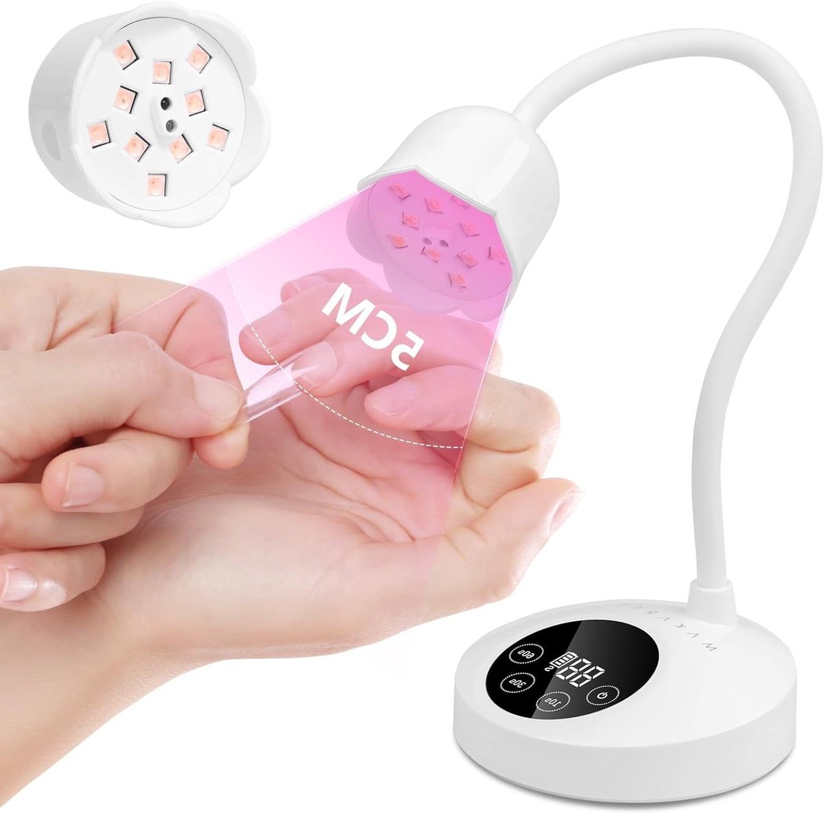 Nagel Uithardingslamp - Gellamp Droger - Nagels Drogen - Draadloos Oplaadbaar - 10 Watt - Wit