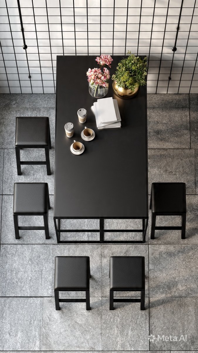 Bartafel 100 x 30 x 100 cm – Milano Slim Hoge Bartafel met Hockers, Smalle Keukenbar, Statafel, Ontbijttafel, Industriële Barset voor Keuken, Woonkamer, Café en Kleine Ruimtes – Mobili Bella