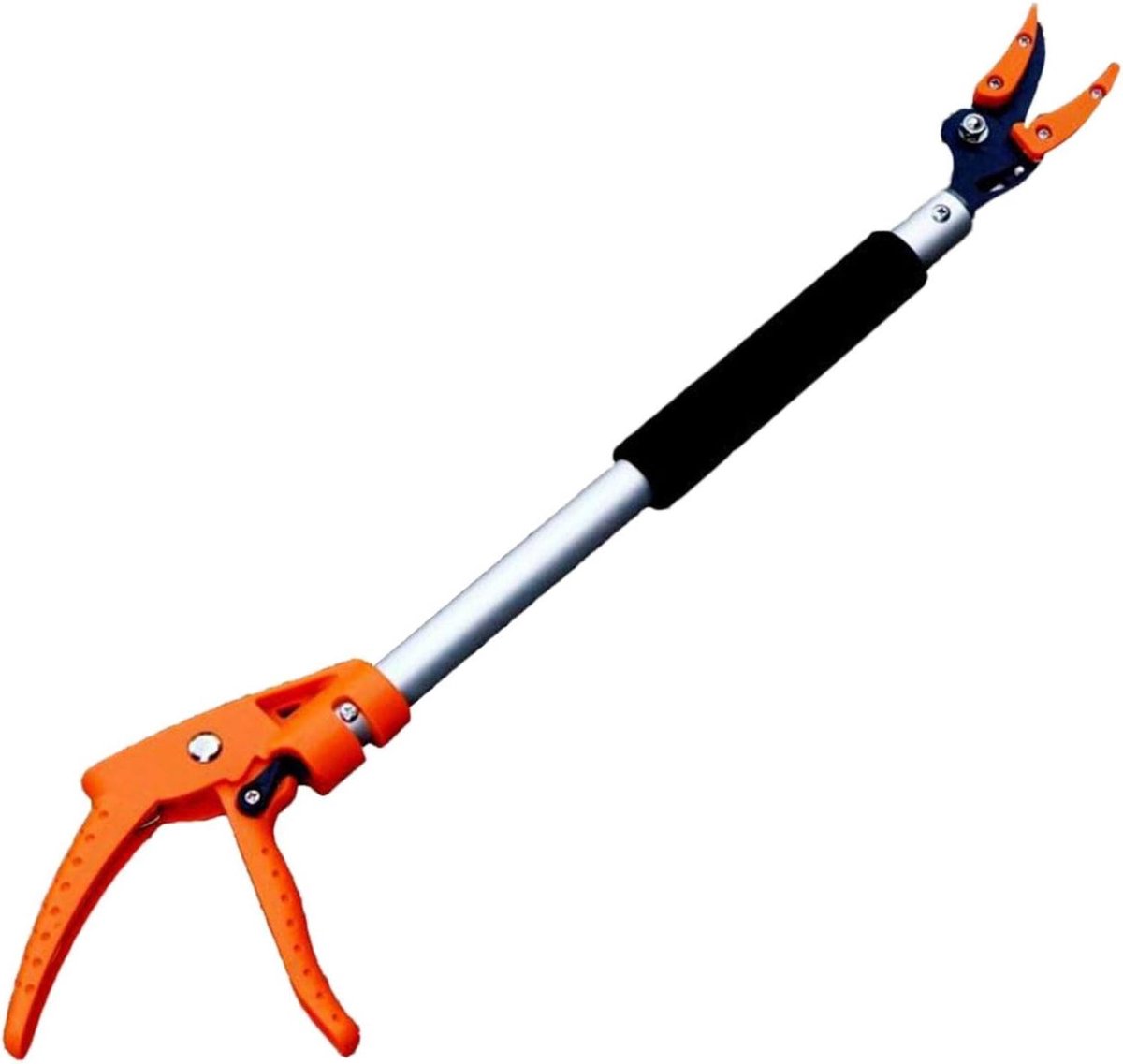 Snoeischaar Lange Steel - Takkenknipper Tuin - Fruit Plukken Snoeien - Lichtgewicht Aluminium - 60 cm - Zwart