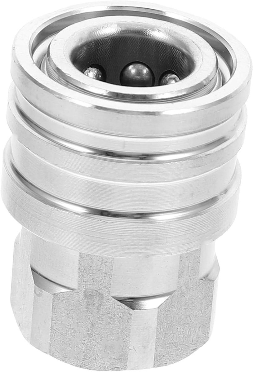 Spray Connector - Slang Adapter - Hoge Druk Reinigen - Lekvrije Koppeling - 3.2 cm - Zilver