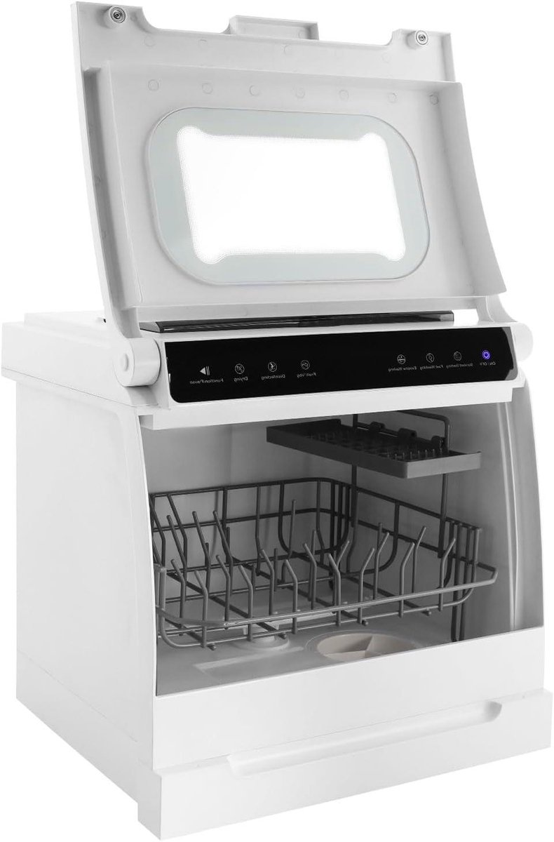 Tafelvaatwasser Mini vaatwasser Keuken Gemak Intelligente Reiniging 46 x 41 x 46 cm Wit