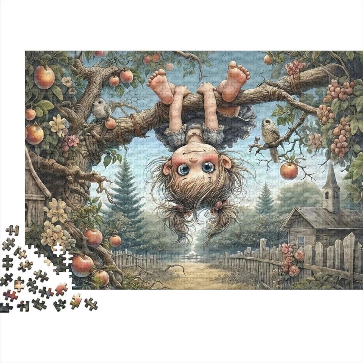 Papieren Puzzel - Landschap Puzzel - Ontspanning Thuis - Gerecycled Materiaal - 1000 Stukjes - Vintage Stijl