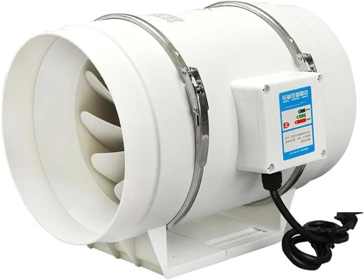 Afzuigventilator Inline - Kanaalventilator Badkamer - Luchtkwaliteit Verbeteren - Stille W