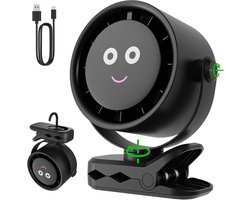 Oplaadbare Clipventilator – Bureauventilator – Ventilator – 4000mAh – 120 Snelheden & 720° Draaibaar – Digitaal Display & 15u Batterijduur – Stil 45dB – Voor Bureau, Bed & Buiten