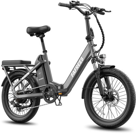 Fafrees Elektrische fiets - Actieradius120km - Verwijderbare batterij 36 V 20Ah - Motor 250W - Shimano 7 versnellingen - Koppelingssensor aan beide zijden - 20 Inch Commuter E-Bike - Dubbele Vering - 20 Inch opvouwbare City Commuter E-Bike - Zwart van FAFREES — afbeelding 2