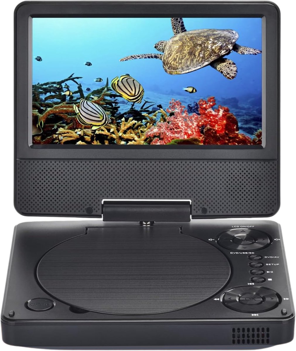DnA® Draagbare DVD Speler - Dashcam - Mp3 Speler - Zwart - 19cm x 16cm x 4cm