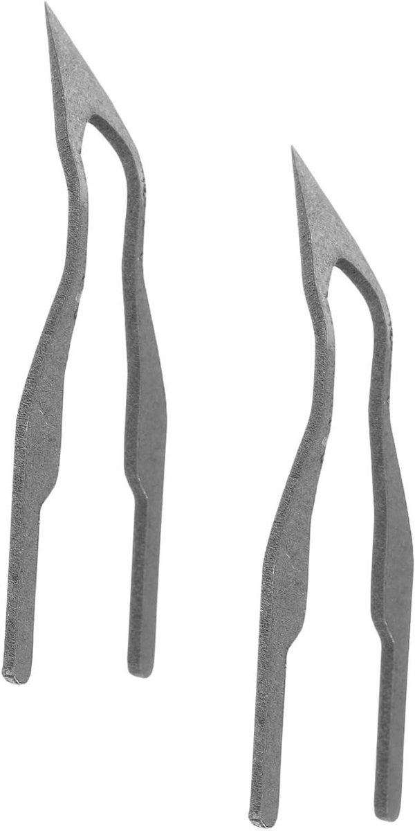 Houtbrand Pen Tips - Pyrografie Punten - Gedetailleerd Graveren - Hittebestendig Nikkel-chroom - 2.7 x 0.7 cm - Grijs
