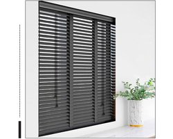 Privacy Rolgordijnen, Houten Verduisterende Jaloezieën, Massief Houten Jaloezieën, Zwarte Jaloezieën, 40-150cm Breed (Size : 50x160cm/20x63i