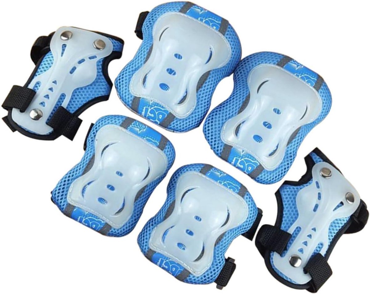 Kinder Beschermset - Sportbescherming Set - Buitenactiviteiten Kinderen - Geventileerd Mesh - 38.5 x 17 x 3 cm - Blauw
