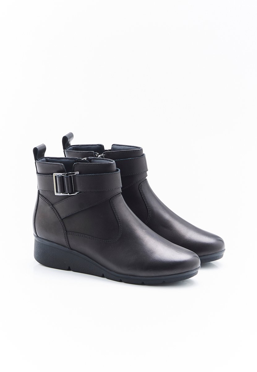 Damart - Amortyl enkellaarsjes met bandjes - Dames - Zwart - 41