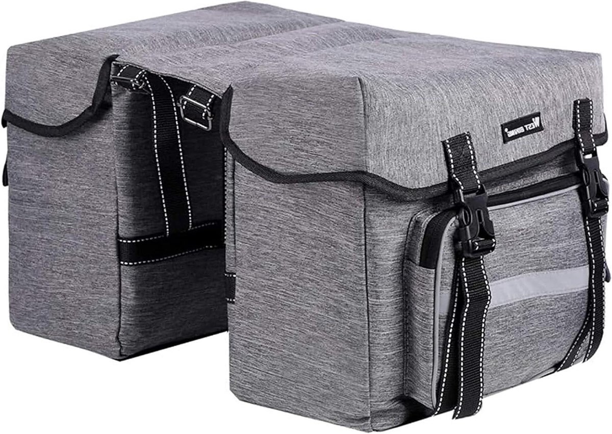 SSDD Fiets Achtertas Plankbag Frame Tas Lange Afstand Travel Achter Seat Bag Sports Fietstas (Color : Grey 25L)