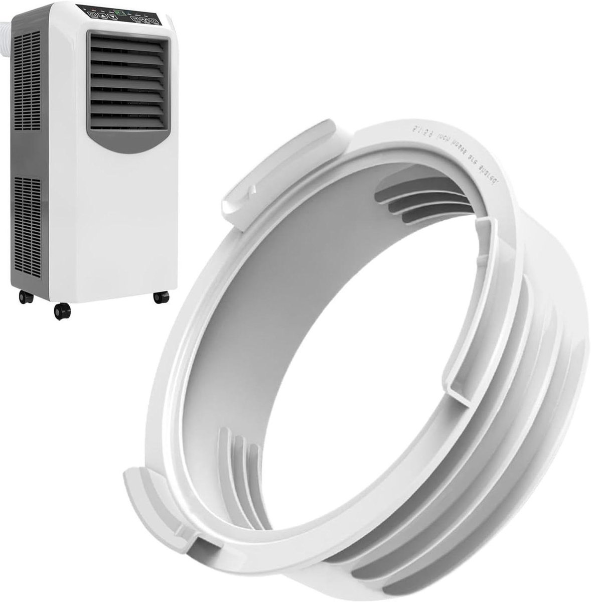 Afvoerslang Koppeling - AC Slangadapter - Mobiele Koeling - Universele Pasvorm - 13 & 15 cm - Wit