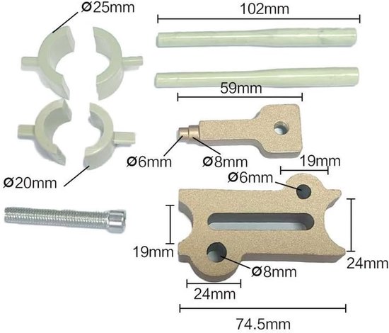 Reparatieset Kunststof Buizen - Lekdichtingsset Sanitair - Lekkages Dichten - Hot Melt Technologie - 8 Stuks - Bruin — afbeelding 5