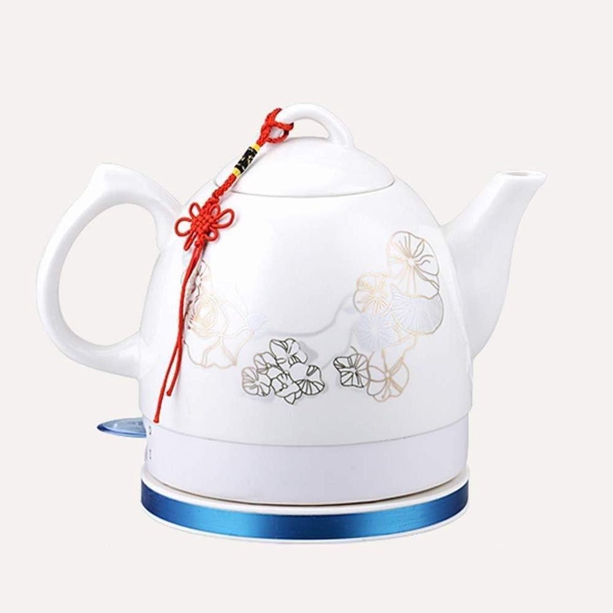 Keramische waterkoker Draadloos blauw en wit porselein Ketel Theepot 1l Kan Kookt water snel (Color : 1) interesting