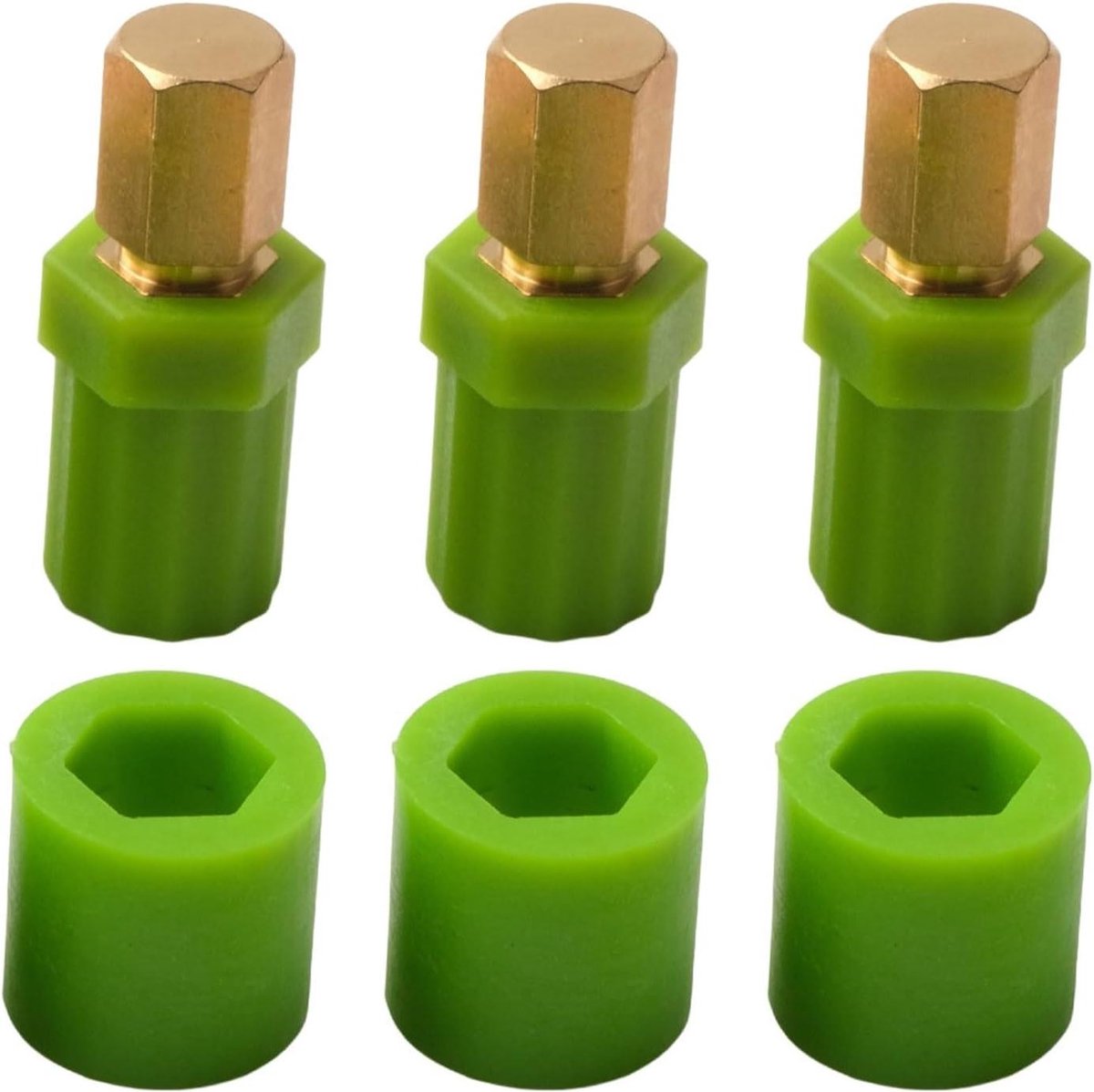 Koppeling Vervangingsset - Schaar As - Pastamaker Repareren - Messing Materiaal - 3 Stuks - Zilverkleurig