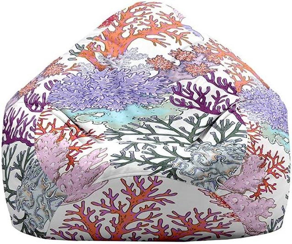 Zitzak - Bean bag stoel - Ontspannen en spelen - Zachte corduroy stof - XL 100 x 120 cm - Aal