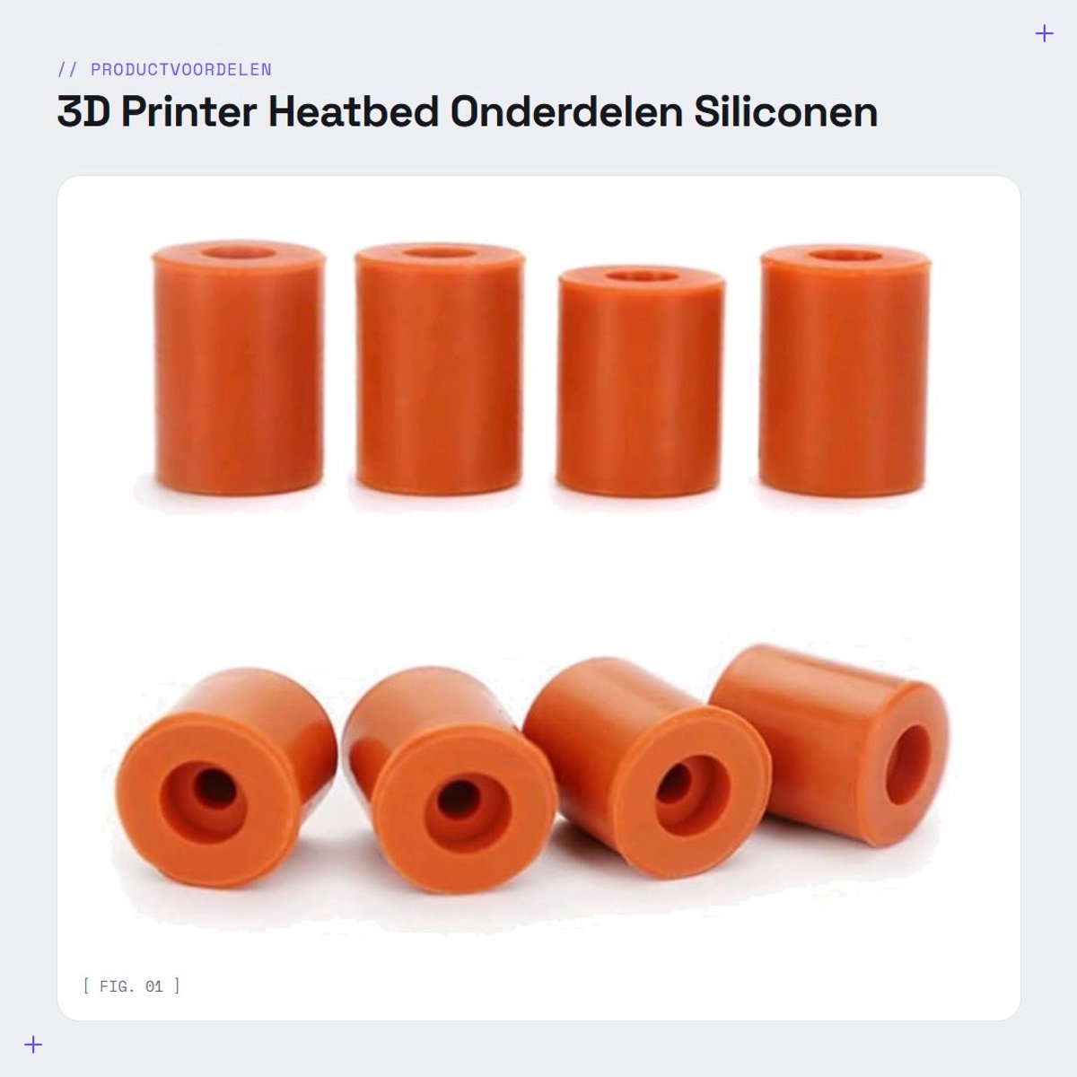 Dailygoods- Heatbed Siliconen Buffers - 8 Stuks - 3D Printer Bed Mount - Hittebestendig - Niveaueringssteunen - 0.63 Inch - 3D-printer Onderdelen