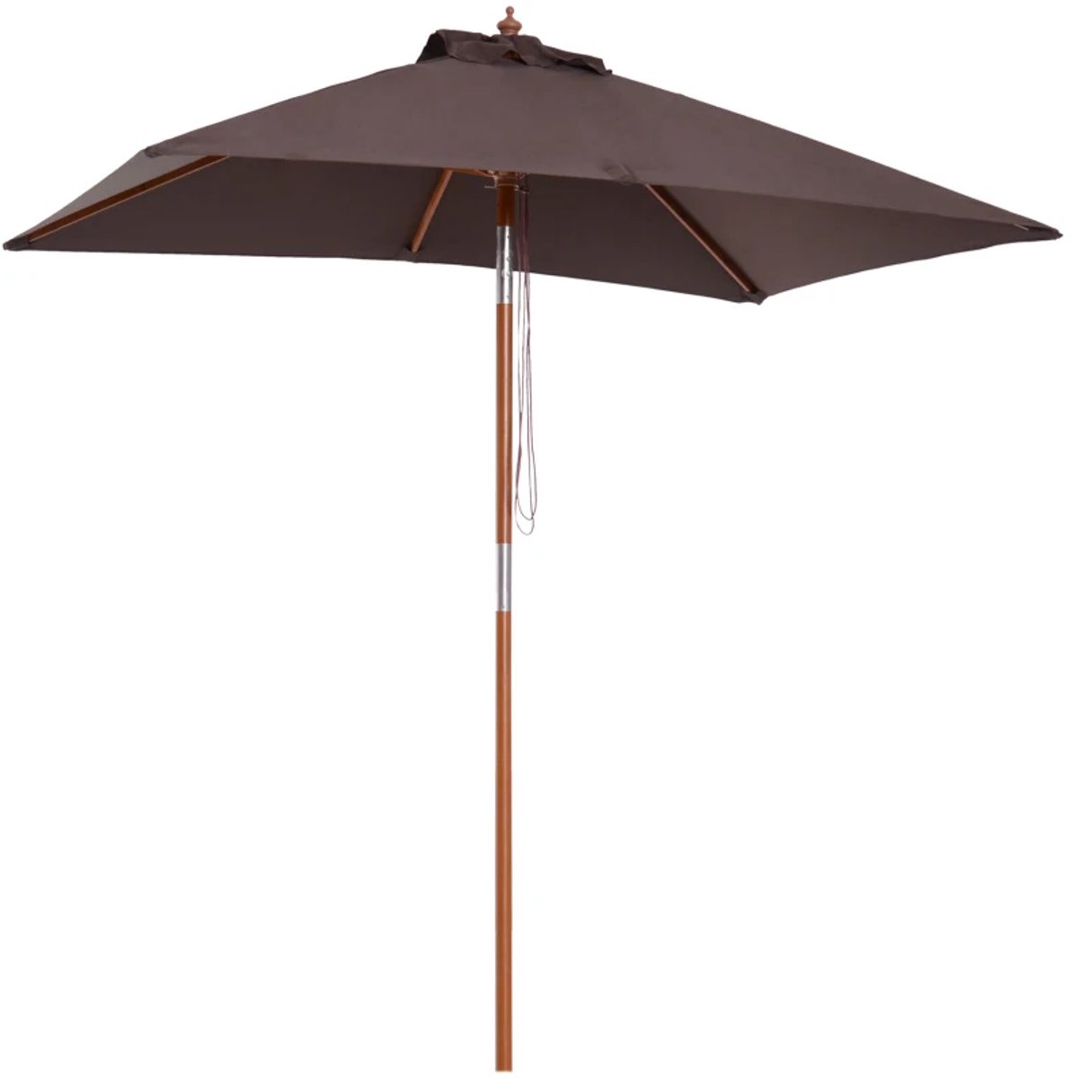 Premium Parasol - Tuinparasol - Opvouwbare Stokparasol - 200 x 150 x 235 cm - Rechthoekige Strandparasol - Kantelbaar & Verstelbaar - Waterafstotend - UV-Bestendig - Strand, Balkon, Terras & Tuin - Café