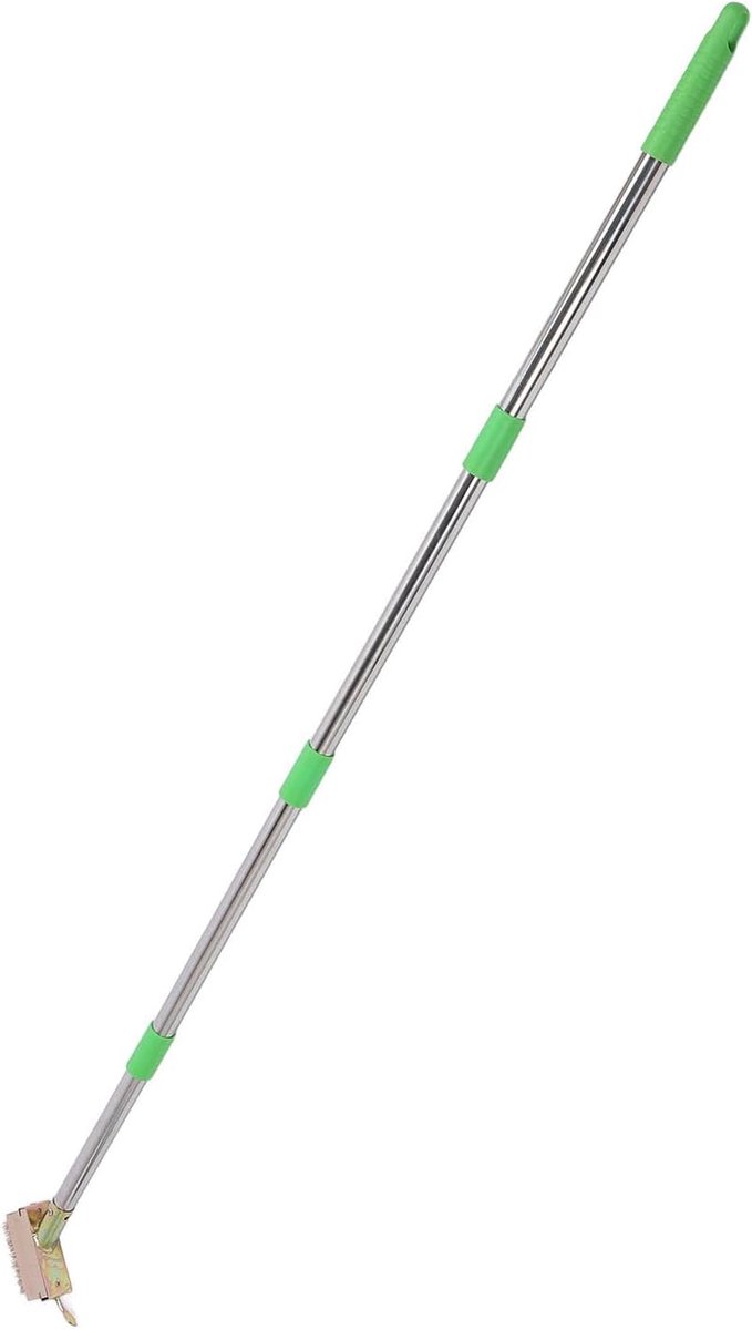Onkruidverwijderaar Terras - Mosverwijderaar Voegen - Terras Onderhouden - 2-in-1 Staalborstel Schraper - 148 cm Lengte - Grijs — afbeelding 5