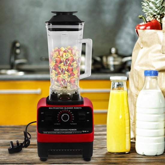Blender Cups Met Deksel - Mixer Bekers Reserveonderdelen - Smoothies Maken - Transparant Plastic - 2 Liter - Transparant — afbeelding 5