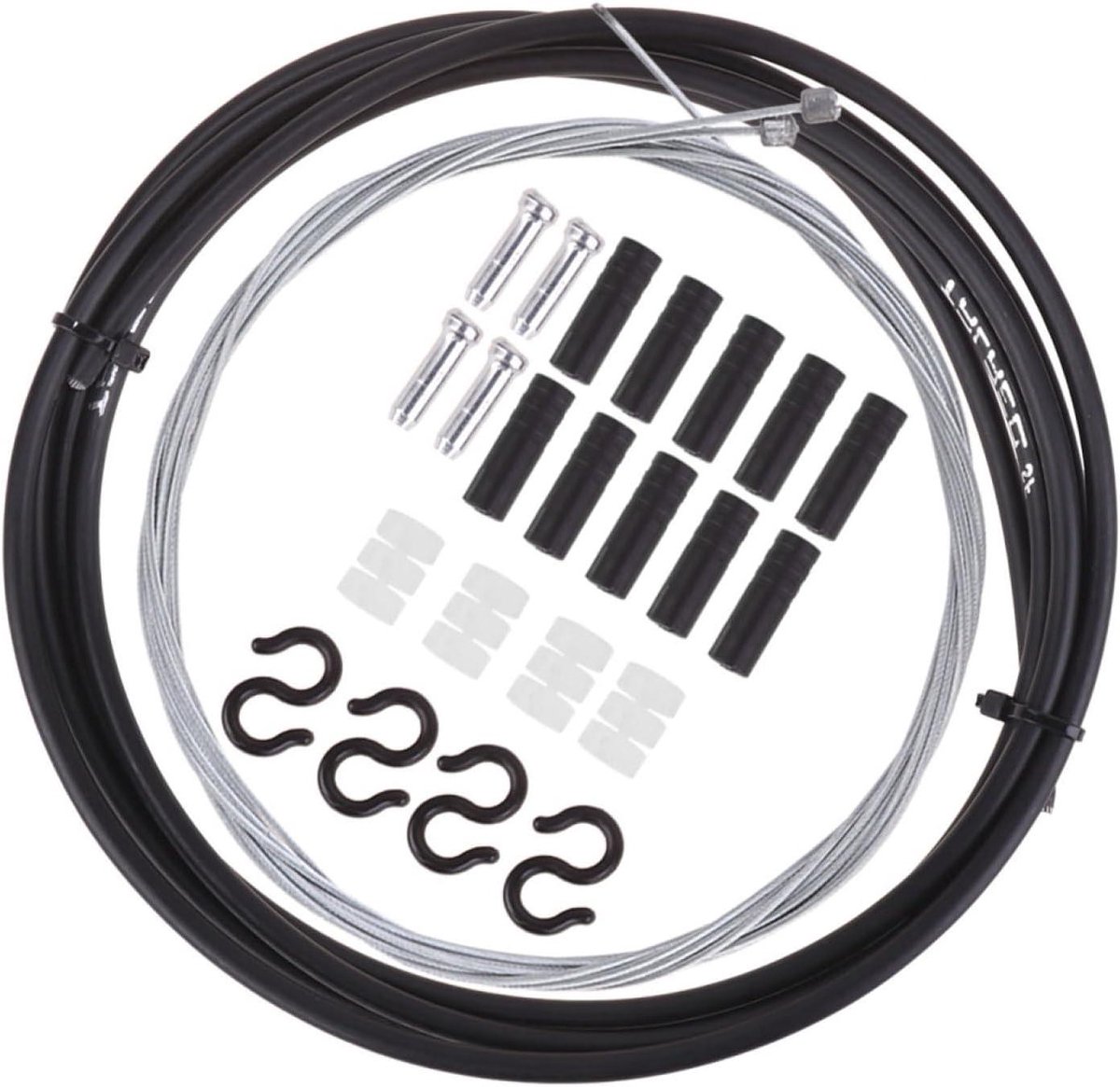 Fiets Kabel Set - Remkabel Versnellingskabel - Fiets Onderhoud - Roestbestendig Carbon Staal - 210 cm - Zwart