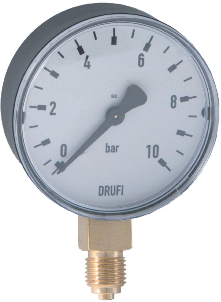 SYR Manometer v. HWS-flens 2000 Plus G,1/4 0-10bar, 2000.00.906