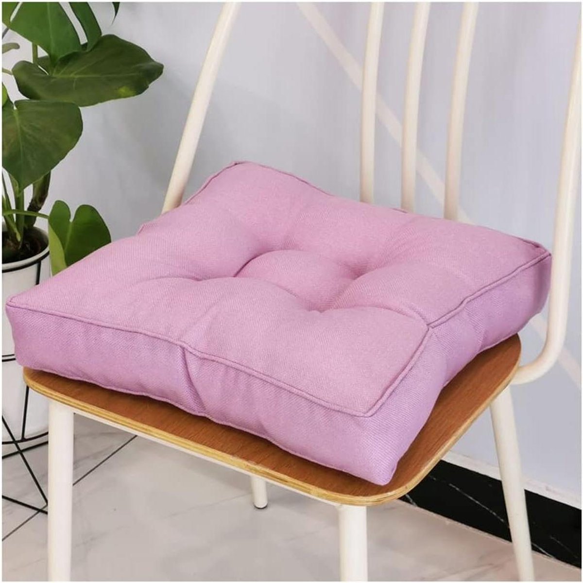 Set Stoelkussens - Zitkussens Bankkussen - Comfortabel Zitten - Quiltpatroon - 45x45cm - P