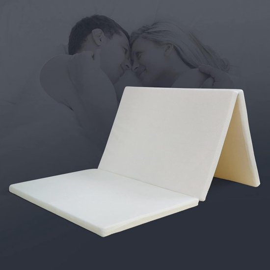 Vouwmatras - Gastenmatras Opvouwbaar - Comfortabel Slapen - Traagschuim Bovenlaag - 200 x 100 cm - Veelkleurig — afbeelding 4