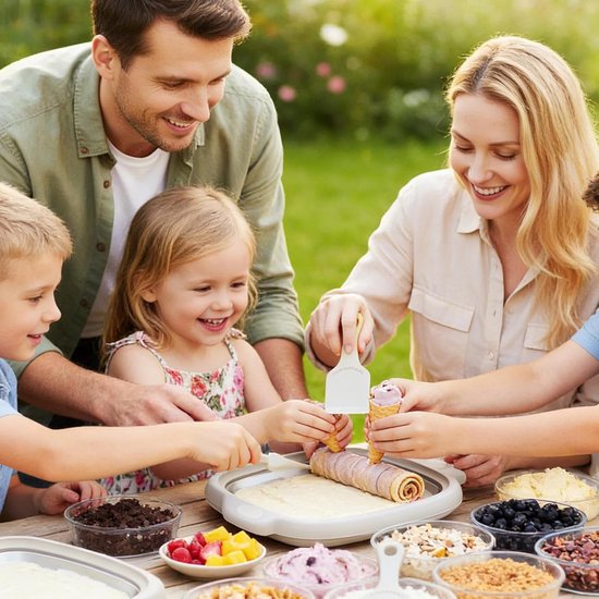 IJsmachine Thuis - Dessert Maker - Zelf Desserts Maken - Roestvrij Staal - 3 Porties - Wit — afbeelding 3