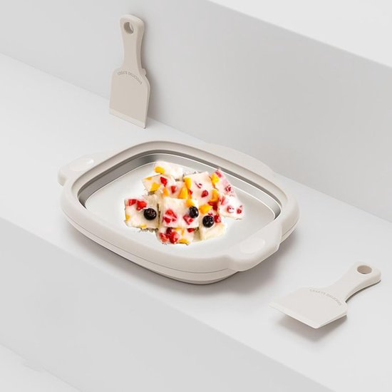 IJsmachine Thuis - Dessert Maker - Zelf Desserts Maken - Roestvrij Staal - 3 Porties - Wit — afbeelding 2
