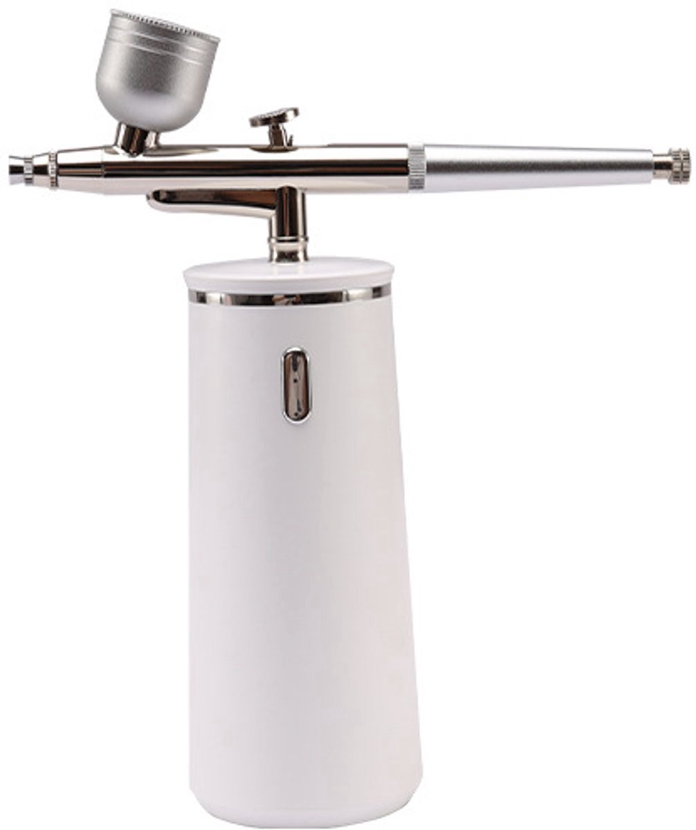 Nano Mist gezichtsstomer - 0,3 mm spuitmond hoge druk draagbaar - oplaadbare, draagbare, diepe reiniging en hydraterende gezichtsspray (wit)